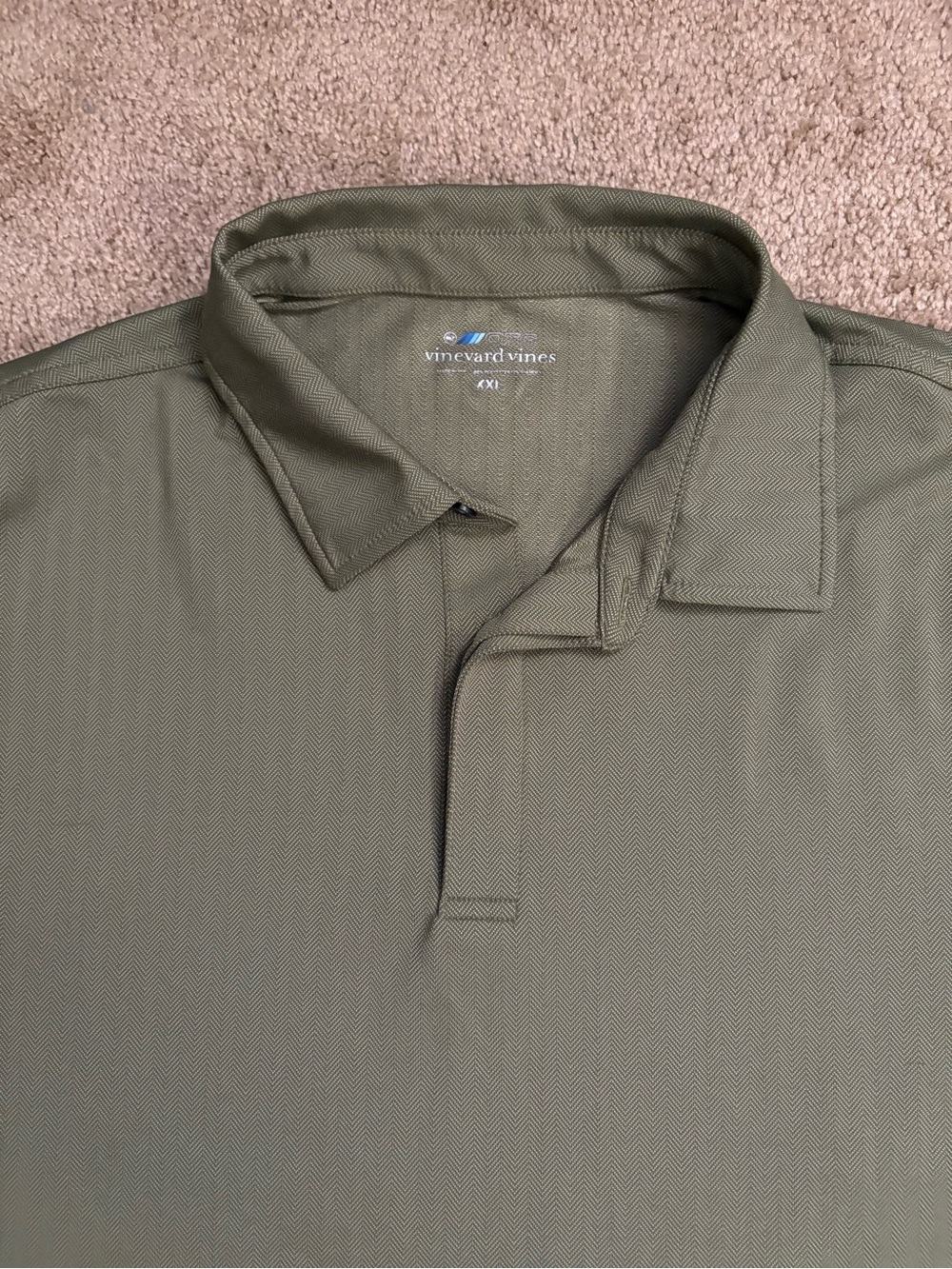 Vineyard Vines On The Go Polo Shirt OTG Mens XXL Big Green Performance Tech Golf